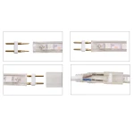 Cable para tira led 220v con enchufe y protección IP65 en ambiente exterior