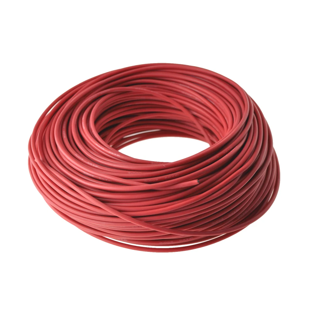 Εύκαμπτο καλώδιο σιλικόνης 12AWG έως 200º και 600V κόκκινο