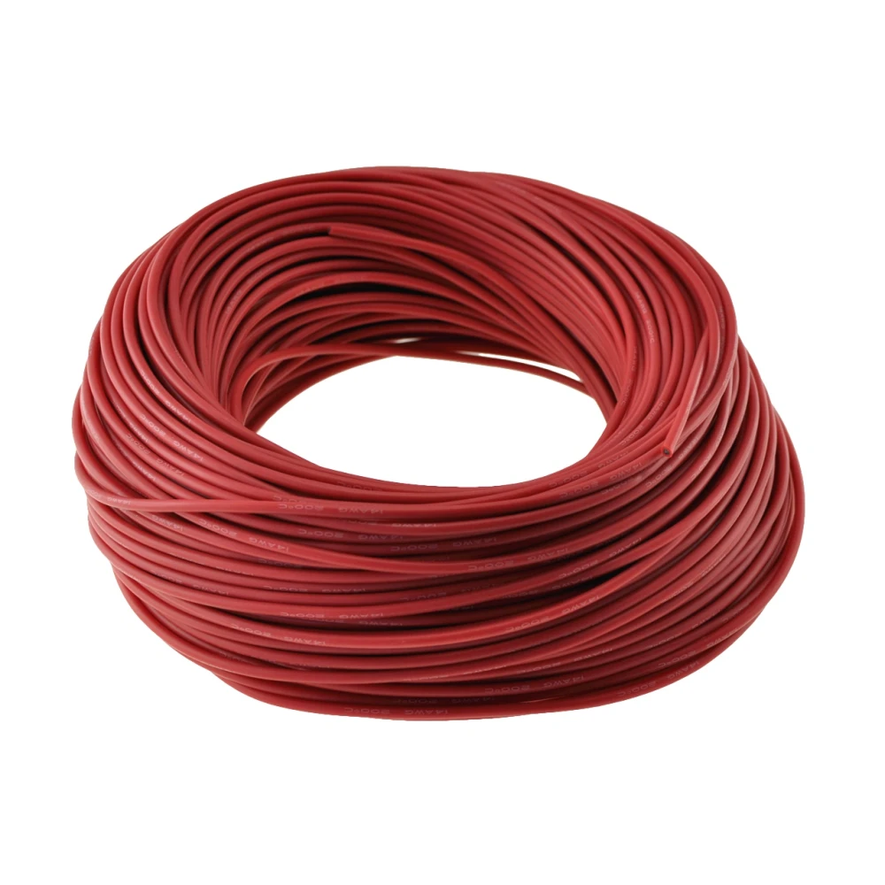 Καλώδιο σιλικόνης 14awg 200 βαθμών κόκκινο έως 600v
