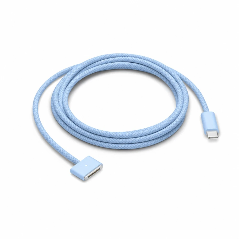 Καλώδιο USB-C σε MagSafe 3 140W για MacBook Pro και Air - 2 m πλεκτό, Sky Blue