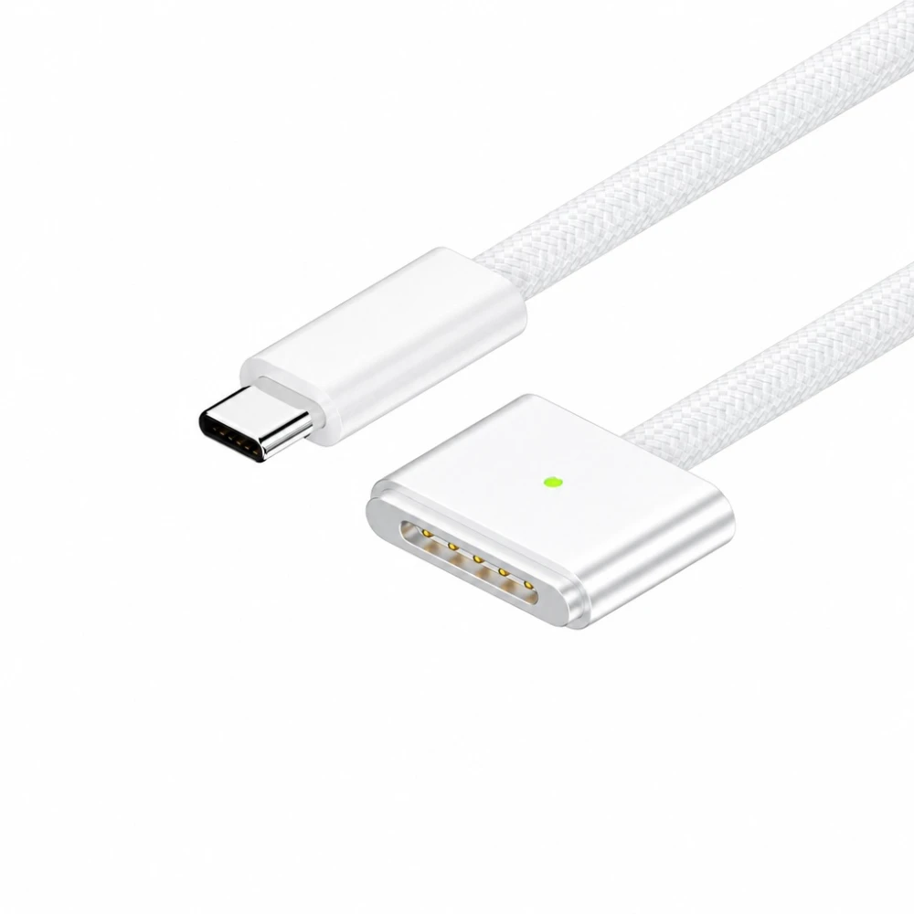 Καλώδιο USB-C σε MagSafe 3 140W για MacBook Pro και Air - 2 m πλεκτό, Άσπρο