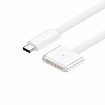 Καλώδιο USB-C σε MagSafe 3 140W για MacBook Pro και Air - 2 m πλεκτό, Άσπρο