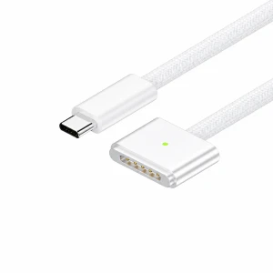 Καλώδιο USB-C σε MagSafe 3 140W για MacBook Pro και Air - 2 m πλεκτό, Άσπρο
