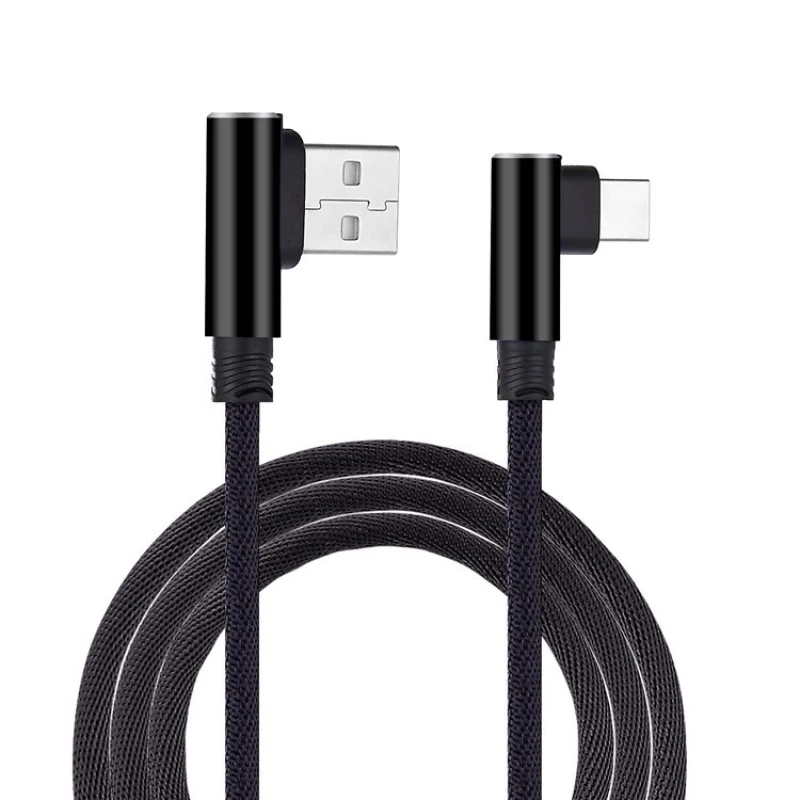 Καλώδιο USB Type-C για κινητό, γρήγορη φόρτιση 1m σε ανθεκτικό μαύρο νάιλον