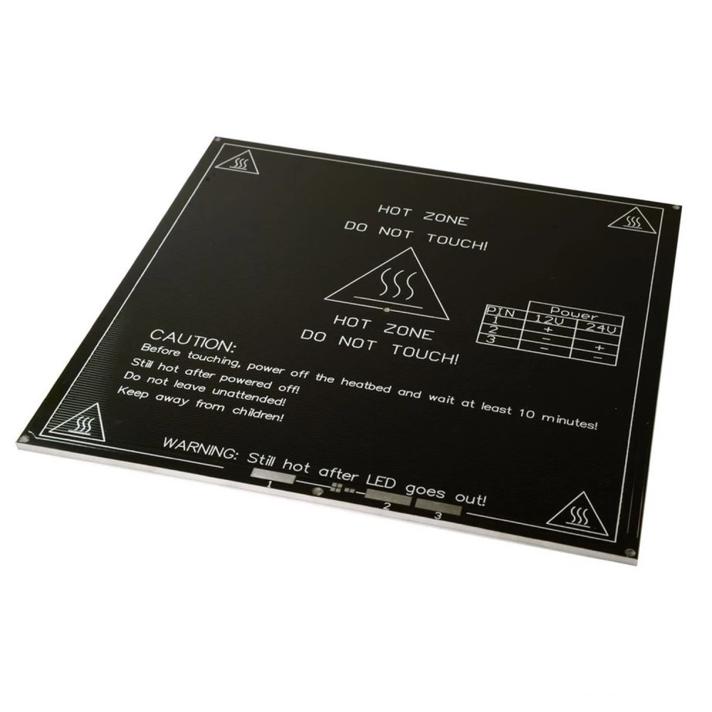 Θερμαινόμενη βάση αλουμινίου MK3 200x200 για 3D εκτυπωτή Prusa