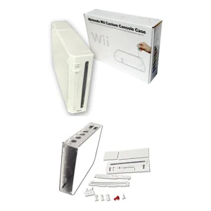 Πλήρες λευκό περίβλημα Nintendo Wii με κουμπιά και βίδες για επισκευή