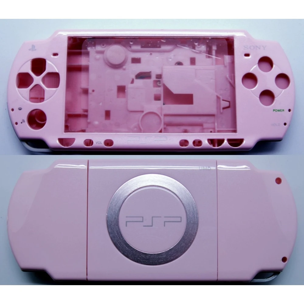 Πλήρες περίβλημα PSP 2000 ροζ με κουμπιά για PSP Slim