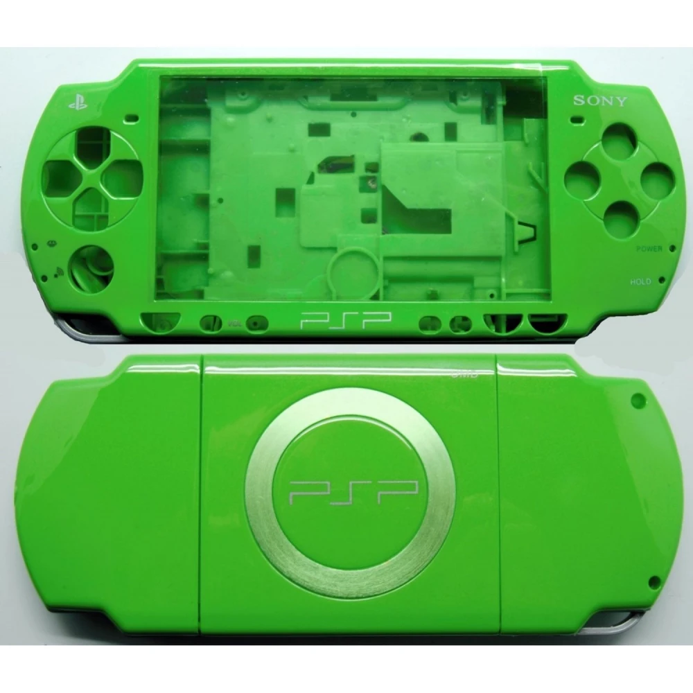 Πλήρες κέλυφος PSP 2000 Slim σε πράσινο χρώμα με κουμπιά