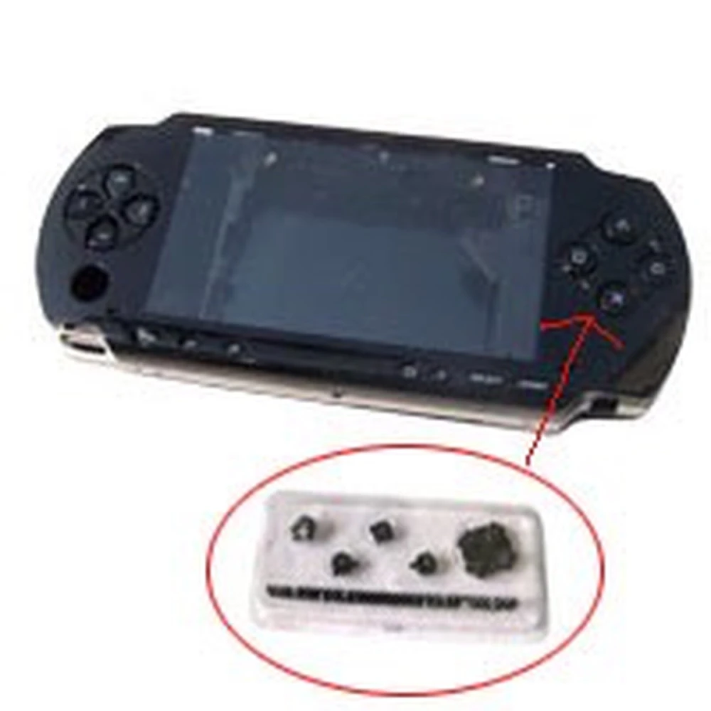Πλήρες κέλυφος PSP 2000 Slim μαύρο με κουμπιά για επισκευή