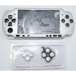 Πλήρες κέλυφος PSP 2000 slim ασημί με κουμπιά για επισκευή