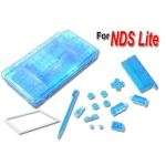 Θήκη αντικατάστασης Nintendo DS Lite μπλε διάφανη με κουμπιά και βίδες