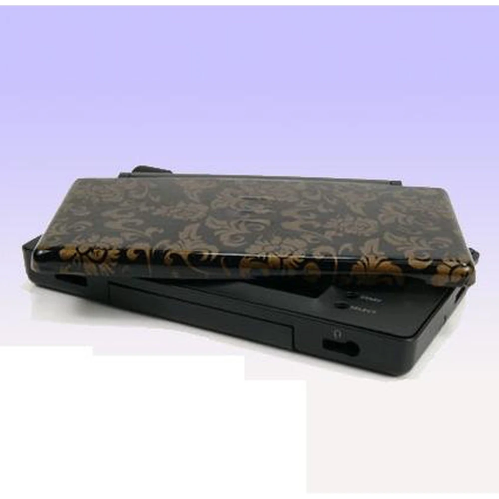 Θήκη αντικατάστασης Nintendo DS Lite με χρυσά λουλούδια