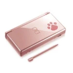 Θήκη αντικατάστασης για Nintendo DS Lite Nintendogs με ροζ μεταλλικό σχέδιο