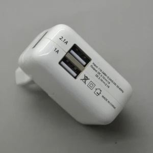 Διπλός φορτιστής τοίχου USB 2,1A και 1A για tablets και κινητά