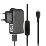 Φορτιστής Micro USB για Raspberry Pi 3 με Καλώδιο και Διακόπτη 5V 2.5A