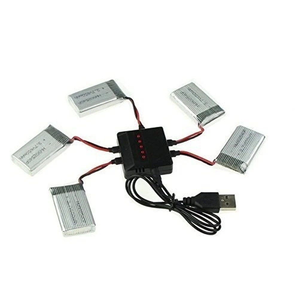 USB φορτιστής για 5 μπαταρίες ταυτόχρονα για το quadcopter Syma X5C και συμβατά μοντέλα