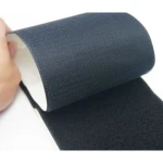 Αυτοκόλλητη ταινία Velcro 80mm μαύρη με πίσω αυτοκόλλητο - 1 μέτρο (hook and loop)