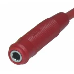 Κόκκινος θηλυκός banana connector 4mm BS4506 της Satkit για ηλεκτρικές συνδέσεις