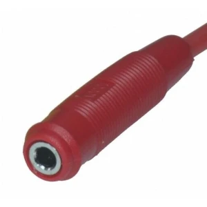 Κόκκινος θηλυκός banana connector 4mm BS4506 της Satkit για ηλεκτρικές συνδέσεις