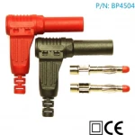 Αρσενικός banana connector 4mm 90° BP4504 (1 κόκκινο και 1 μαύρο) Amass