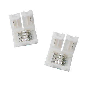Σύνδεσμος clip LED 4 pin 10mm 5050 RGB για ταινίες LED