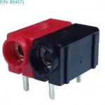 Θηλυκός σύνδεσμος banana 4mm BS4571 Amass για πλακέτες PCB