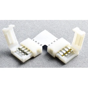 Συνδετήρας LED σε σχήμα L 4 Pin 10mm 5050 RGB για Ταινίες LED YourLed