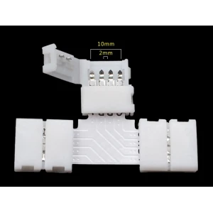 Συνδεσμος LED T 4 Pin 10mm 5050 RGB για Ταινίες LED YourLed