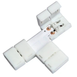 LED κλιπ συνδεσμοι T 10mm 2Pin 5050/5630 RGB για ταινίες LED