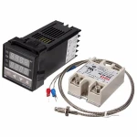 Ψηφιακός ελεγκτής θερμοκρασίας Rex C100 με SSR 40A και αισθητήρα K Thermocouple 0-400º