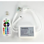 Ελεγκτής ταινίας LED RGB 220V με dimmer και IR τηλεχειριστήριο 24 πλήκτρων