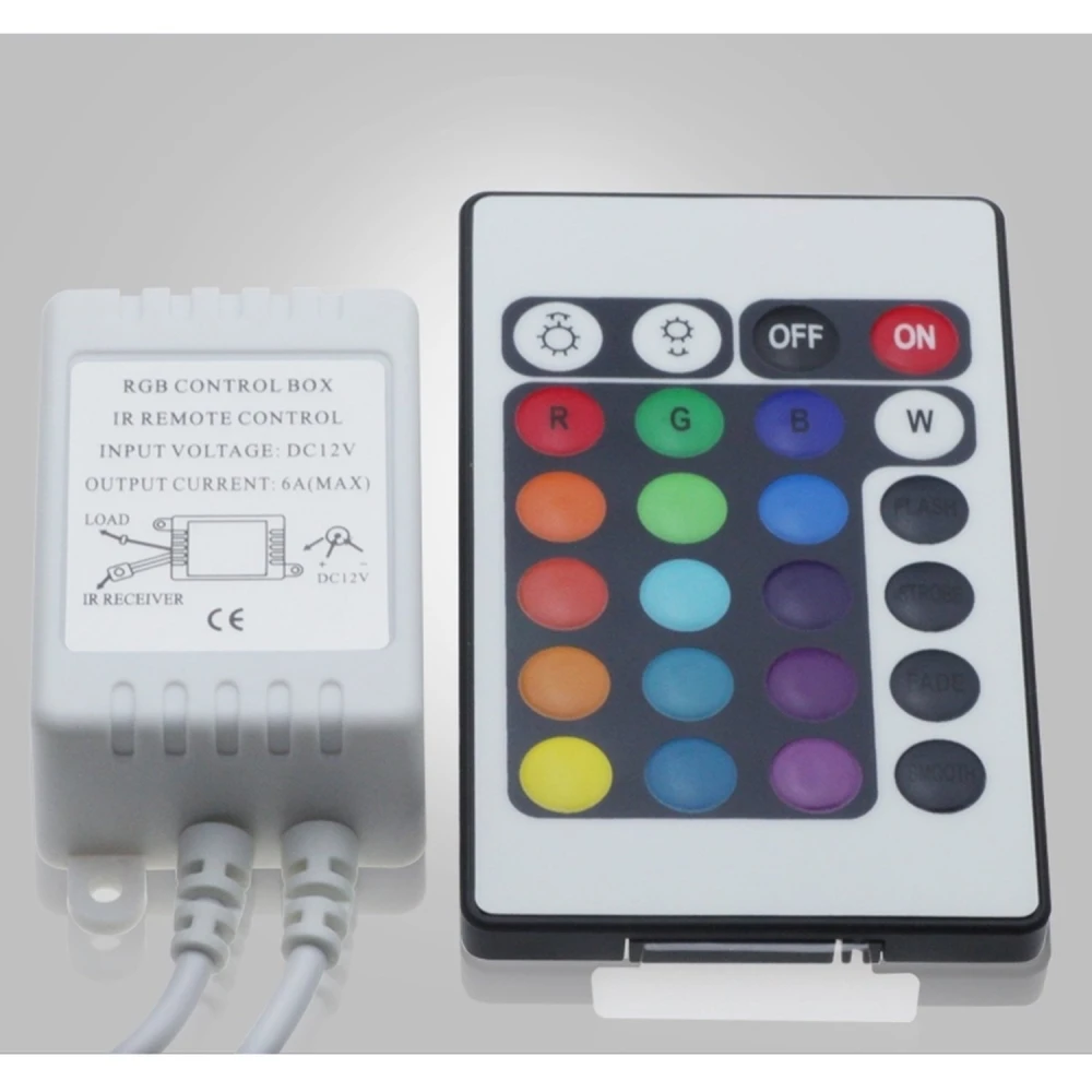 Ελεγκτής ταινίας LED RGB με IR τηλεχειριστήριο 24 κουμπιών YourLed