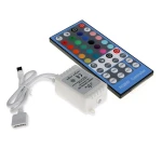 Ελεγκτής ταινίας LED RGBW 12V-24V με dimmer και IR χειριστήριο 40 πλήκτρων