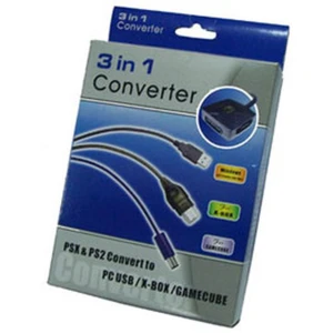 Μετατροπέας 3 σε 1 για χειριστήρια PS/PS2 σε USB, GameCube και Xbox - Mayflash