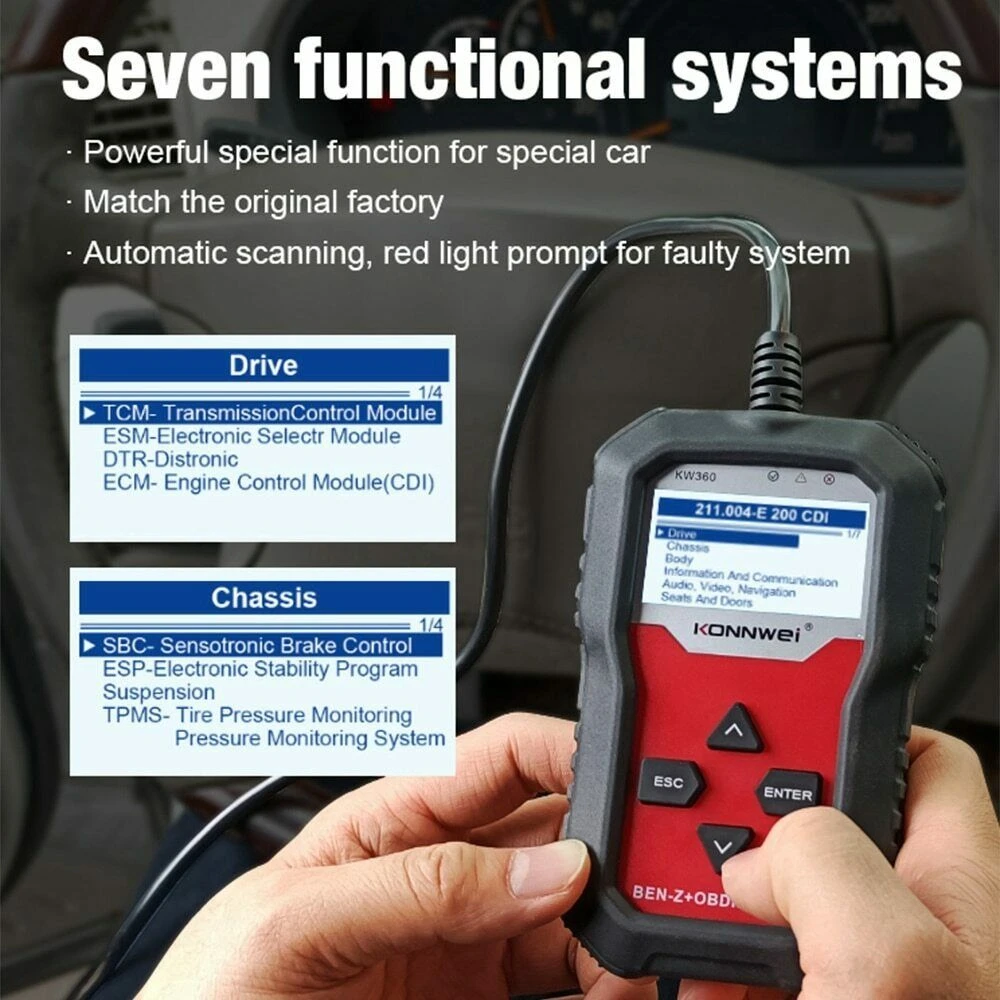 Διαγνωστικό Mercedes Benz Konnwei KW360 12V Πλήρες Σύστημα