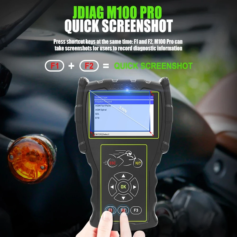 Διαγνωστικό μοτοσυκλέτας OBD JDiag M100 Pro για KTM Honda Yamaha Kawasaki BMW