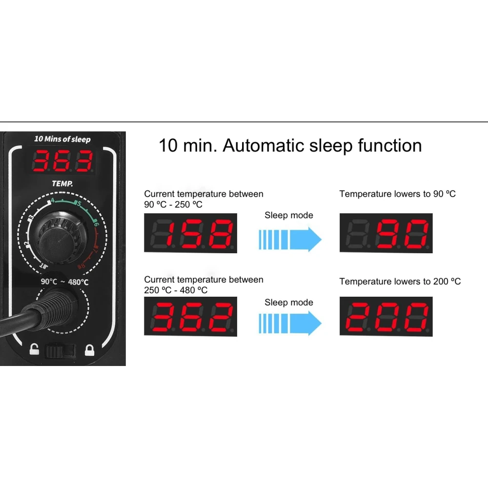 Ψηφιακός σταθμός κόλλησης Mlink S1 60W με LED και κλείδωμα θερμοκρασίας