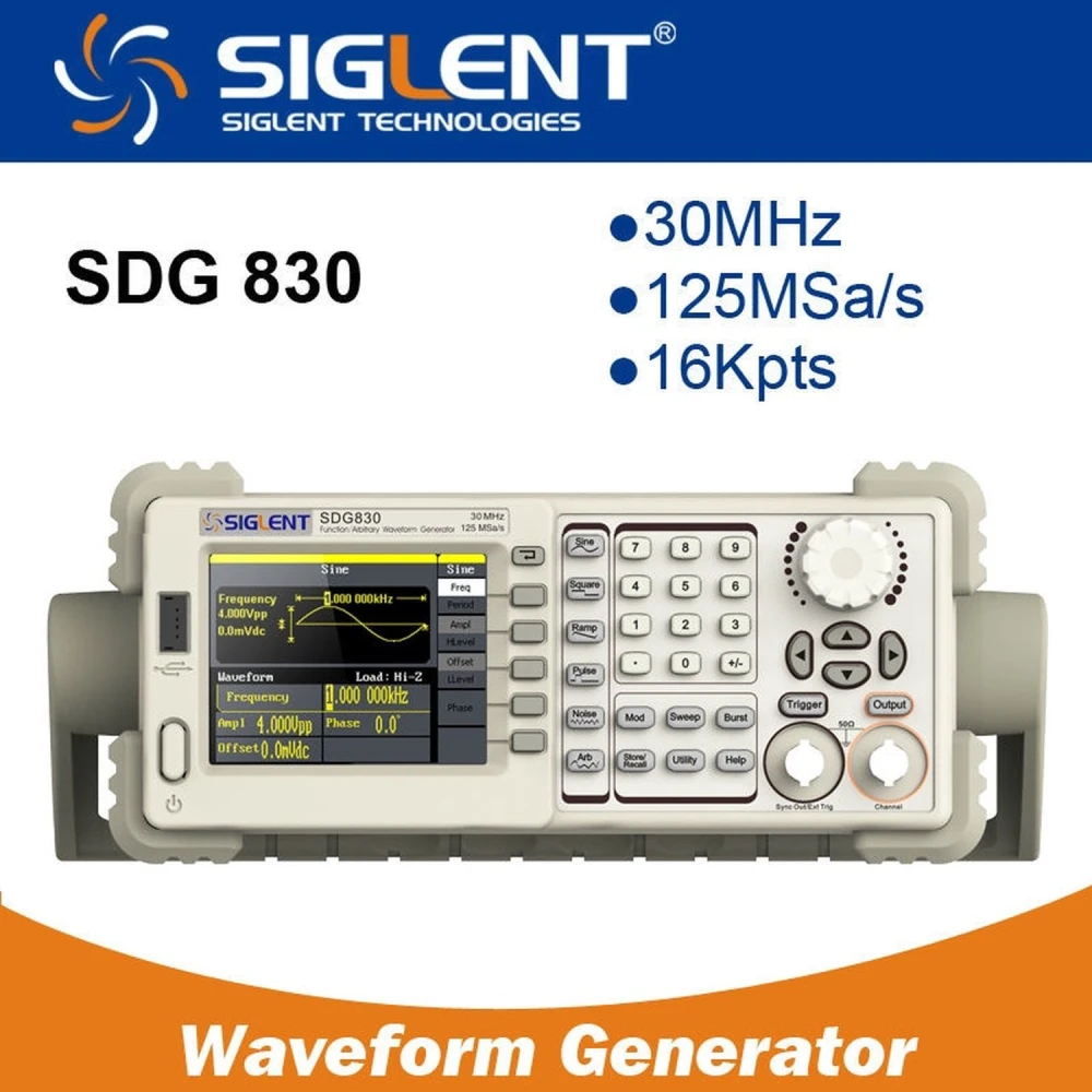 Γεννήτρια συναρτήσεων Siglent SDG830 30MHz για ηλεκτρονικές εφαρμογές