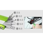 Juego de mantenimiento JM-PJ1001 con llaves hexagonales y destornilladores para bicicletas y motos