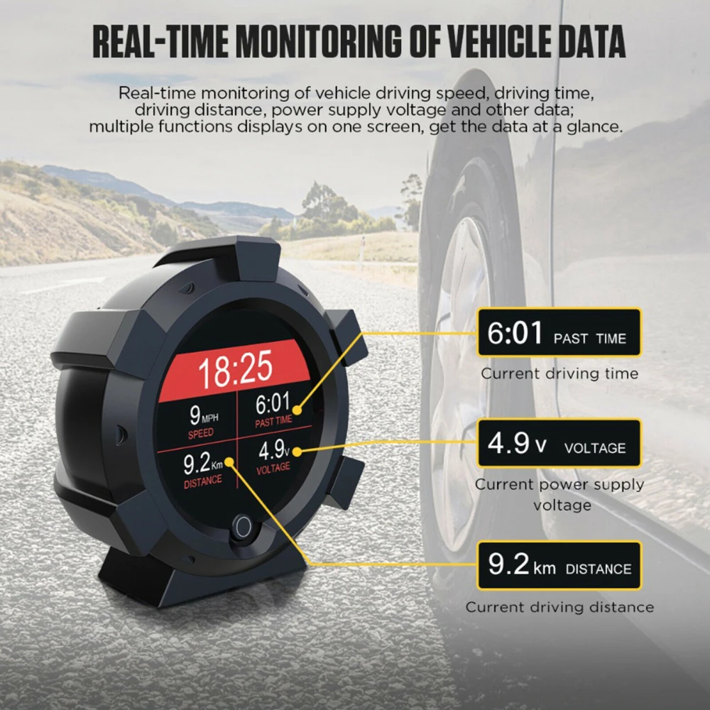 Πολυλειτουργικό κλισιόμετρο Autool X95 με GPS