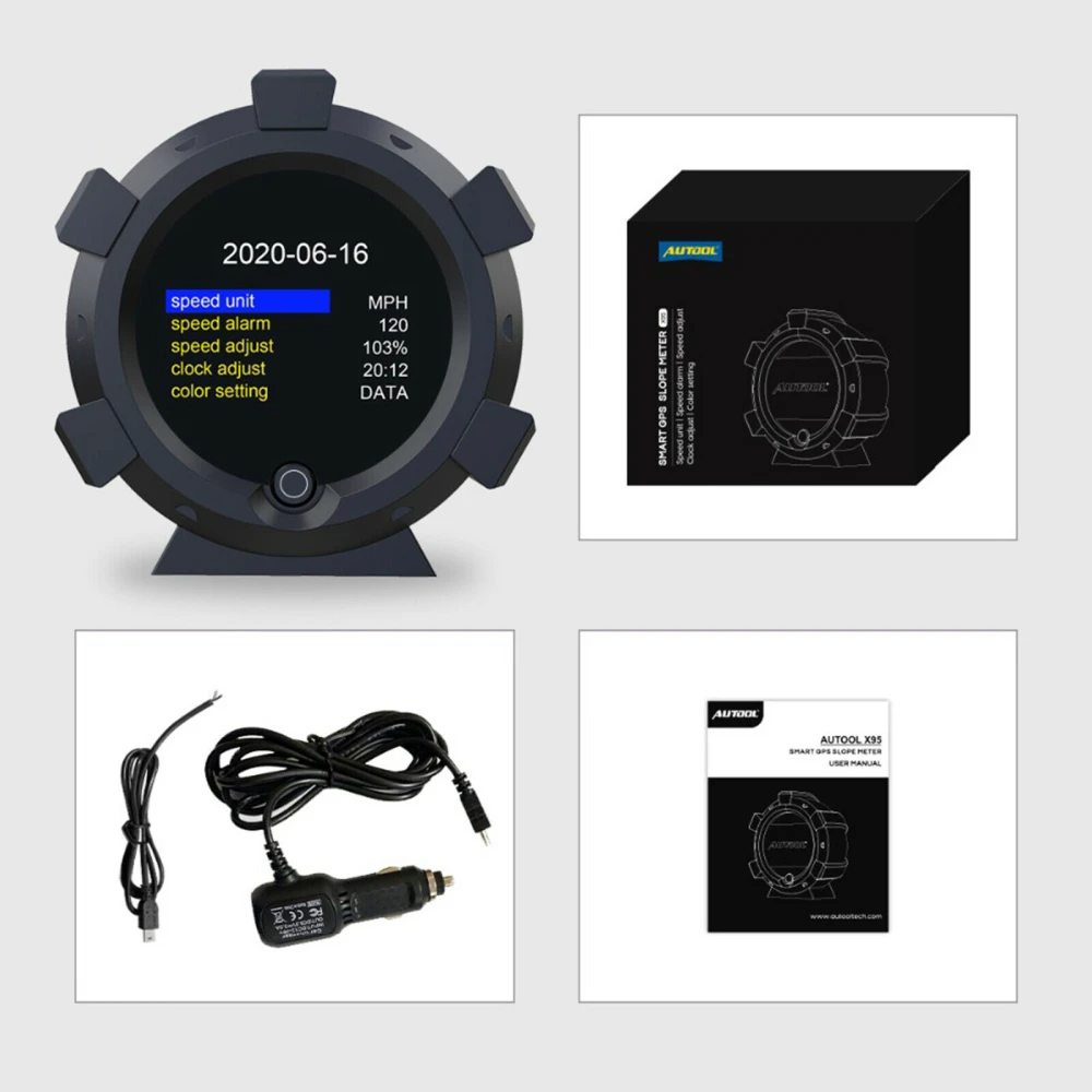 Πολυλειτουργικό κλισιόμετρο Autool X95 με GPS