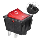 Διακόπτης rocker KCD4-202N με neon 4 πόλοι 2 κυκλώματα για σασί