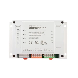 Διακόπτης WiFi Sonoff 4 Καναλιών για Smart Home