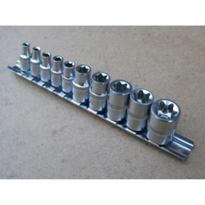 TSX TOOL Σετ καρυδάκια Torx θηλυκά 1/4 - 10 τεμ. TSX TOOL από χρωμοβαναδιούχο ατσάλι