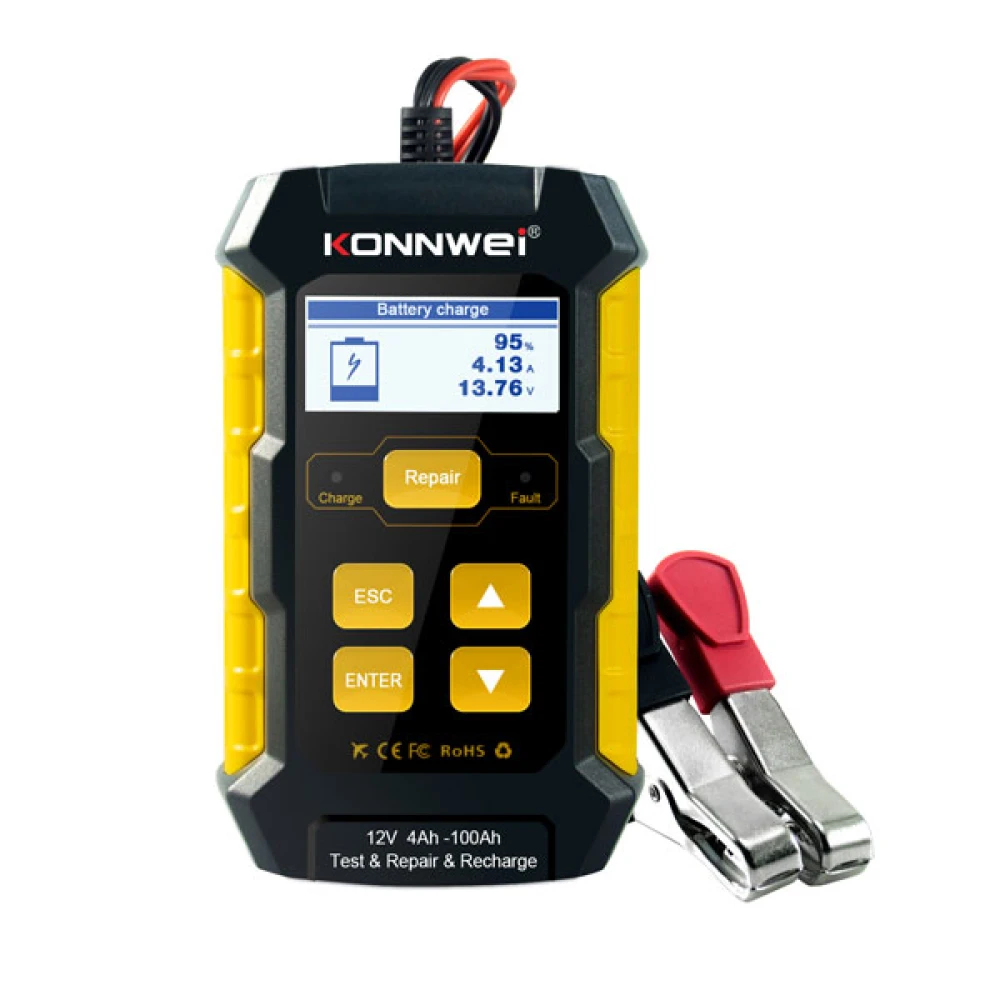 Konnwei KW510 ελεγκτής μπαταρίας 12V με εργαλείο διάγνωσης 3 σε 1