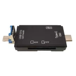Lector de tarjetas de memoria con unidad USB conectada