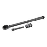 Llave dinamométrica 1/2 28-210 Nm con alargadera y 3 vasos TSX TOOL mostrando alargadera