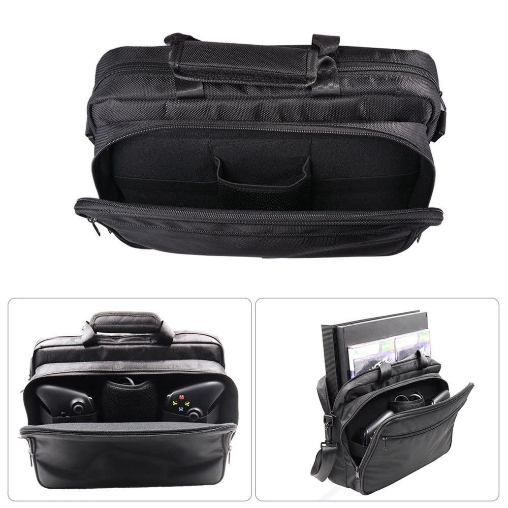 Bolsa con doble cremallera para Xbox One X y accesorios