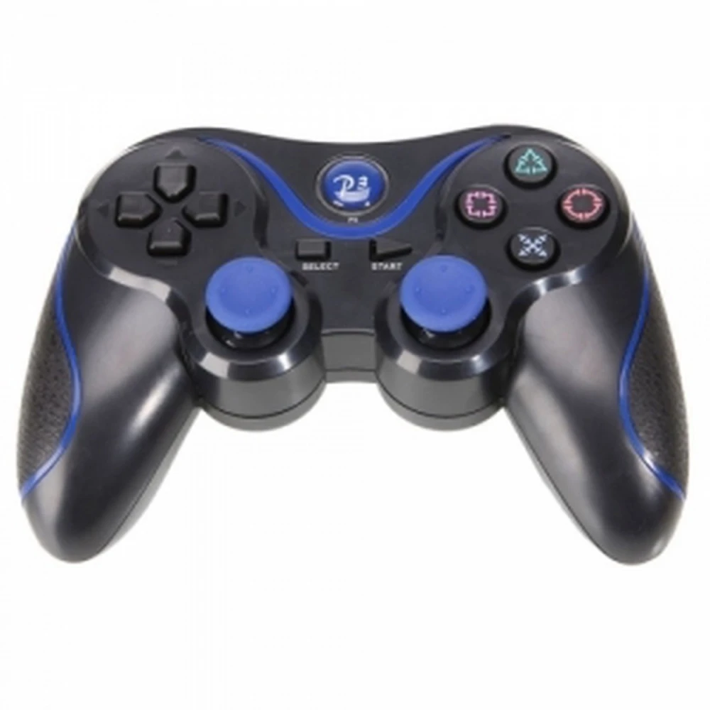 Συμβατό χειριστήριο DualShock 3 PS3 Bluetooth μαύρο μπλε Sixaxis