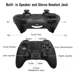 Detalle del botón Share en el mando compatible PS4 blanco